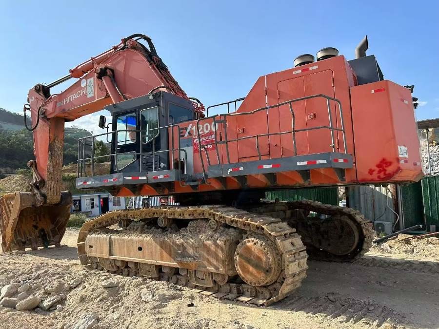 Japon Excavatrice utilisée Hitachi 120 tonnes à vendre EX1200 Machinerie Jindongyu d'occasion