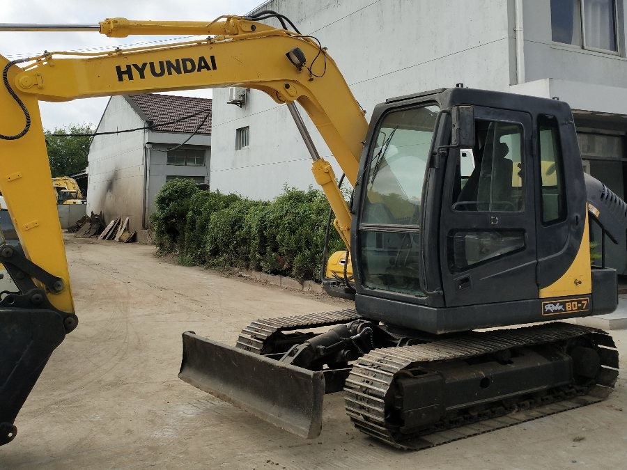 Corée Excavateur Hyundai d'occasion à vendre R80-7 8 Tonnes Machinery Jindongyu